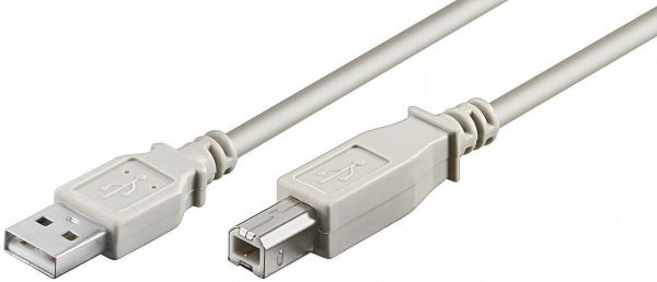 USB 2.0 Kabel, Typ AB, doppelt geschirmt, 3m Länge